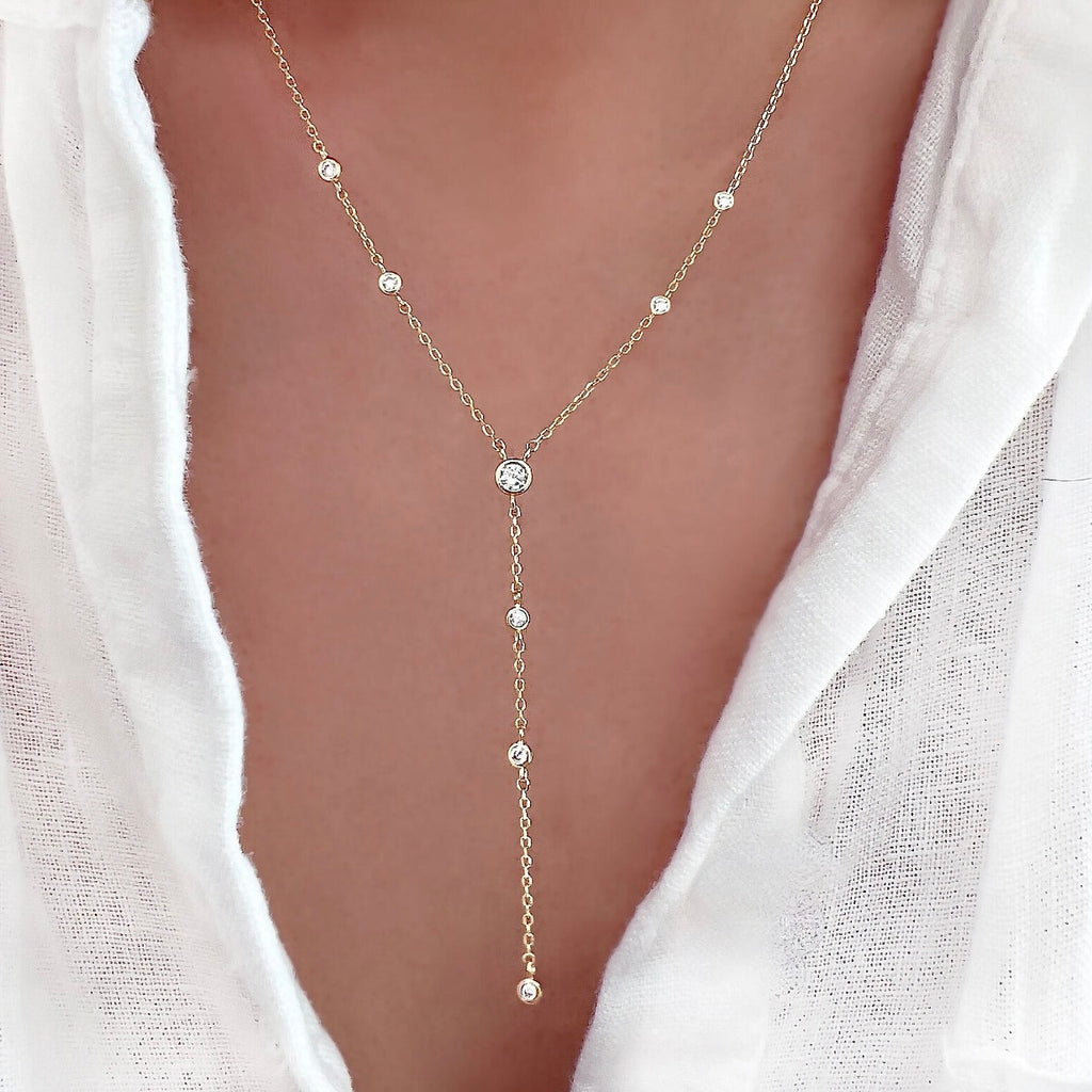 brilliant lariat necklace