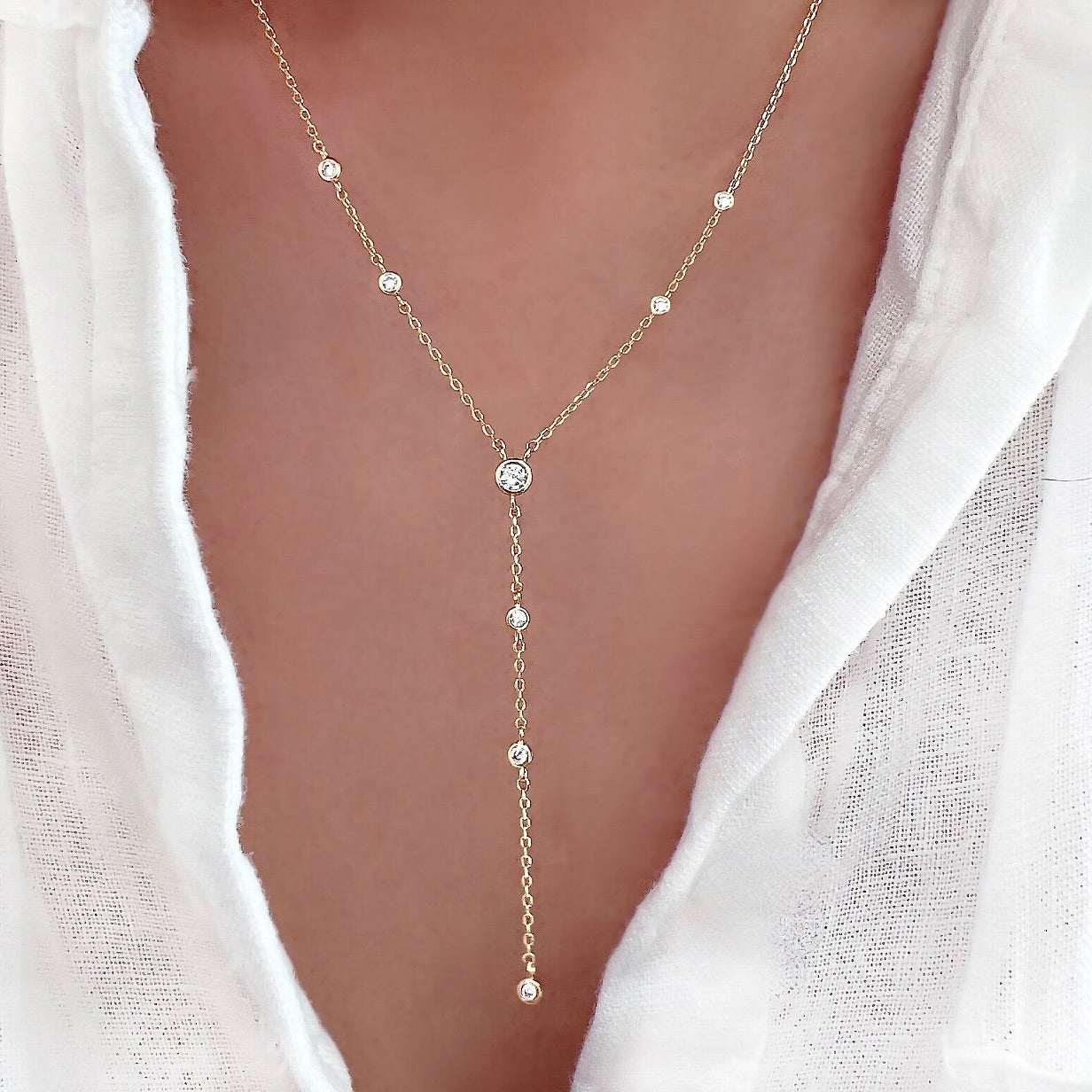 brilliant lariat necklace