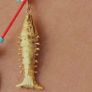 my lucky gold  fish necklace