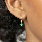 my tiny tiny clover earrings