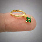 my tiny tiny clover earrings