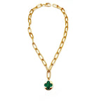 clover circle necklace