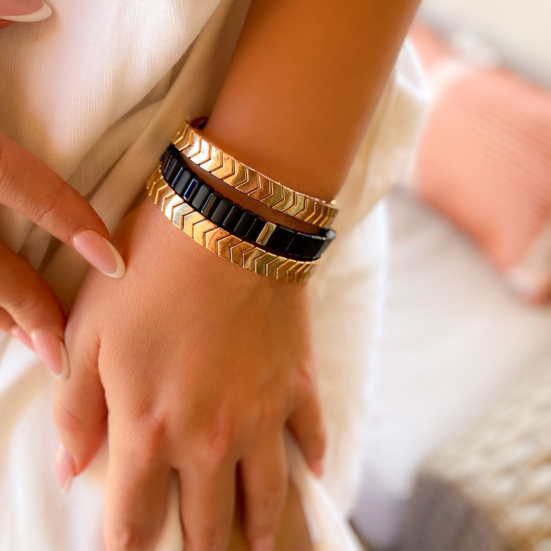 black enamel bracelet