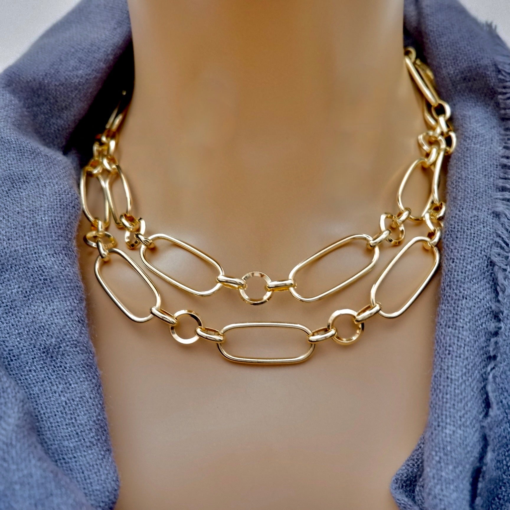large links chain necklace
