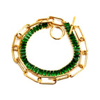 crystal and chain toggle choker