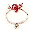 vintage charm pearl choker necklace