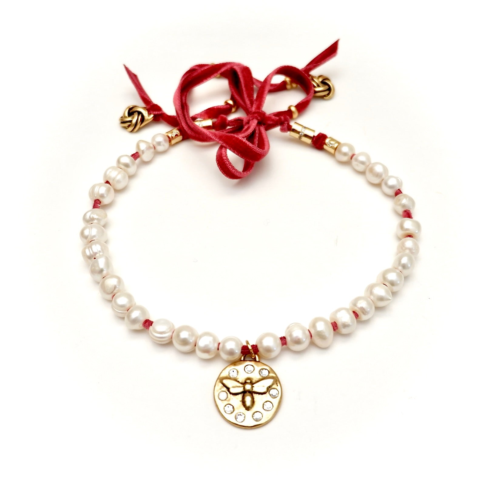 vintage charm pearl choker necklace