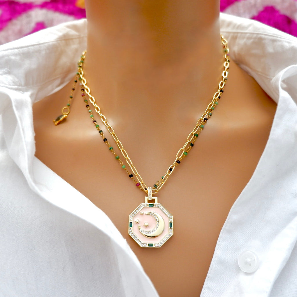 my twinkle star moon necklace