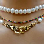 my hand in hand pearl choker