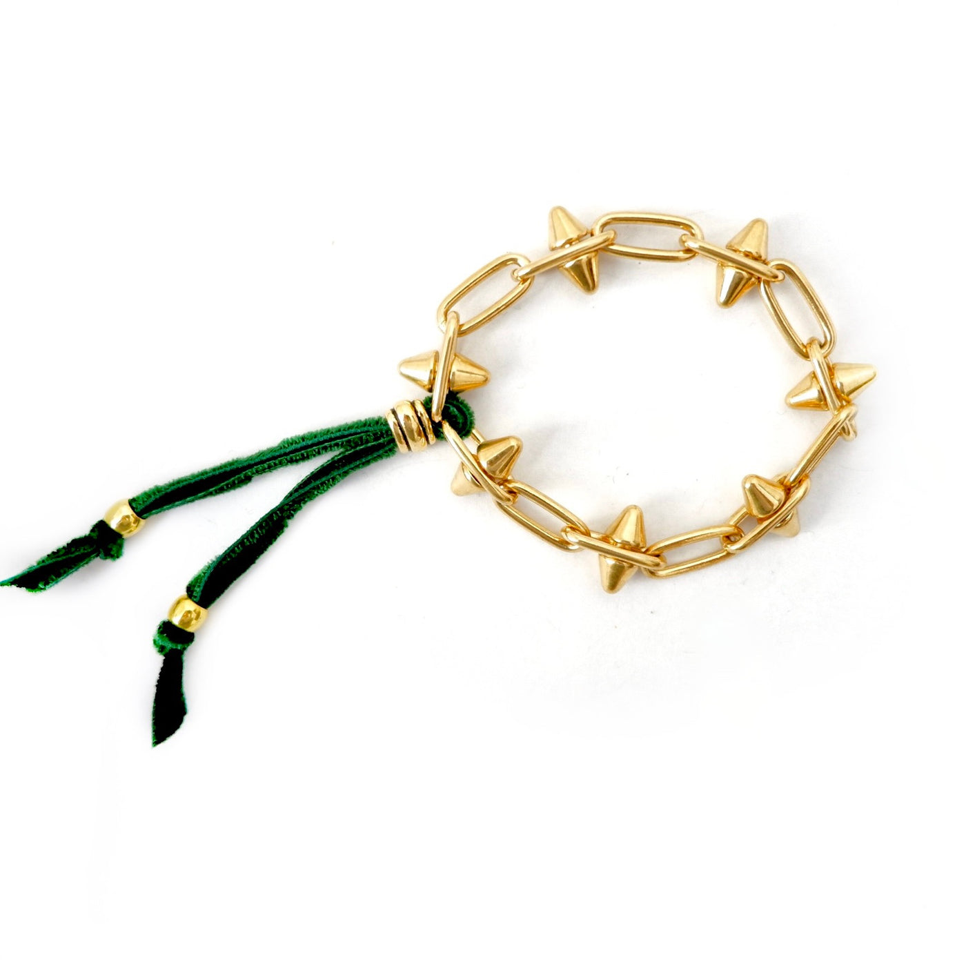 emerald crush spikes bracelet
