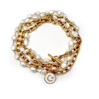 double wrap vintage pearl necklace