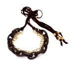 brown links necklace