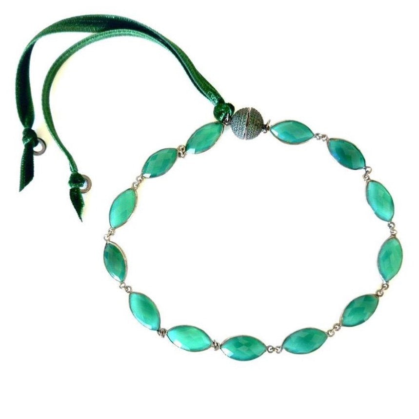 green agate choker necklace