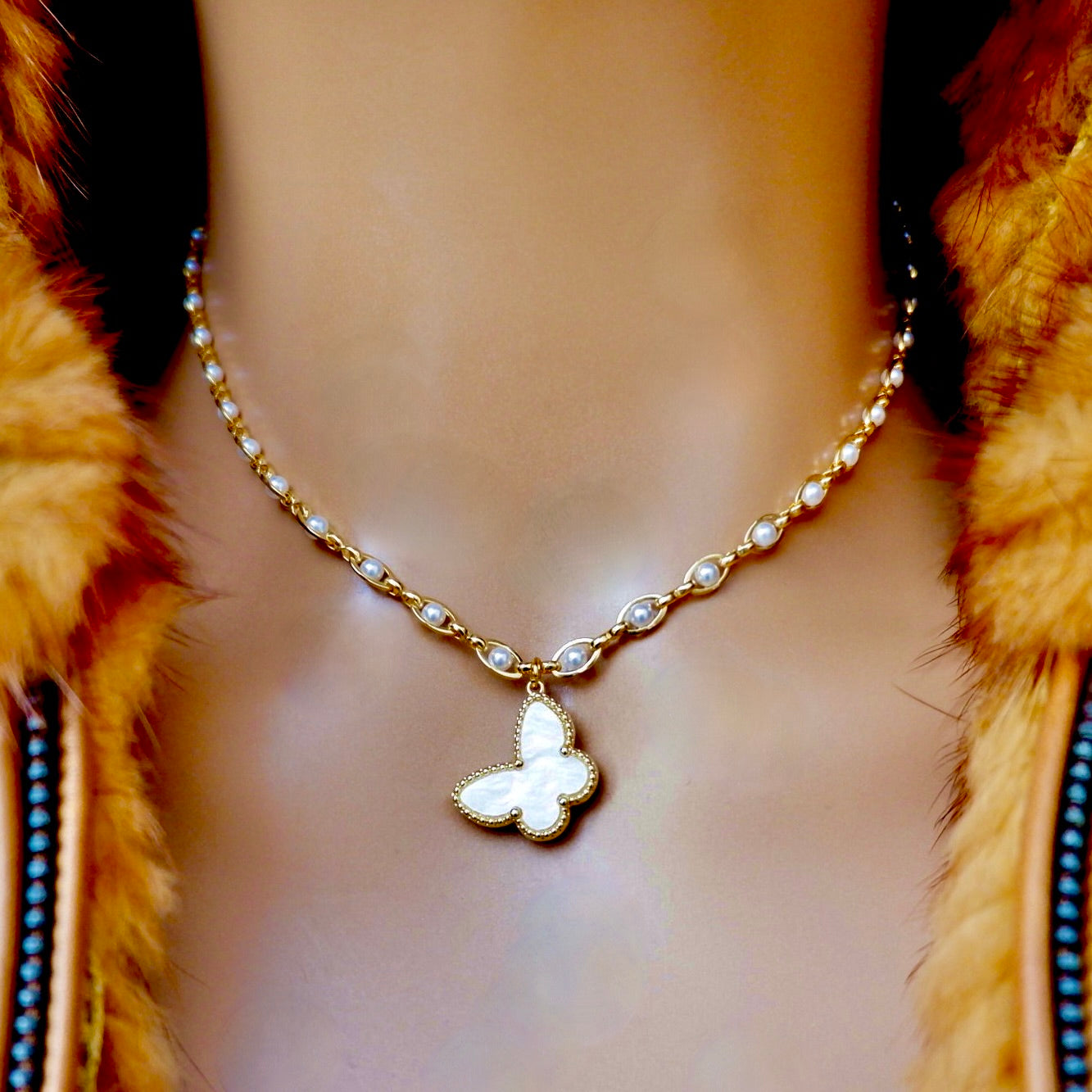 my sweet butterfly choker necklace