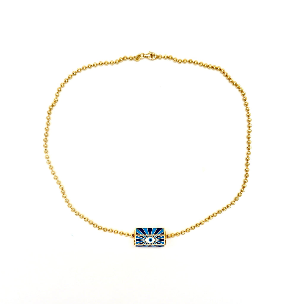my floating protective eye necklace