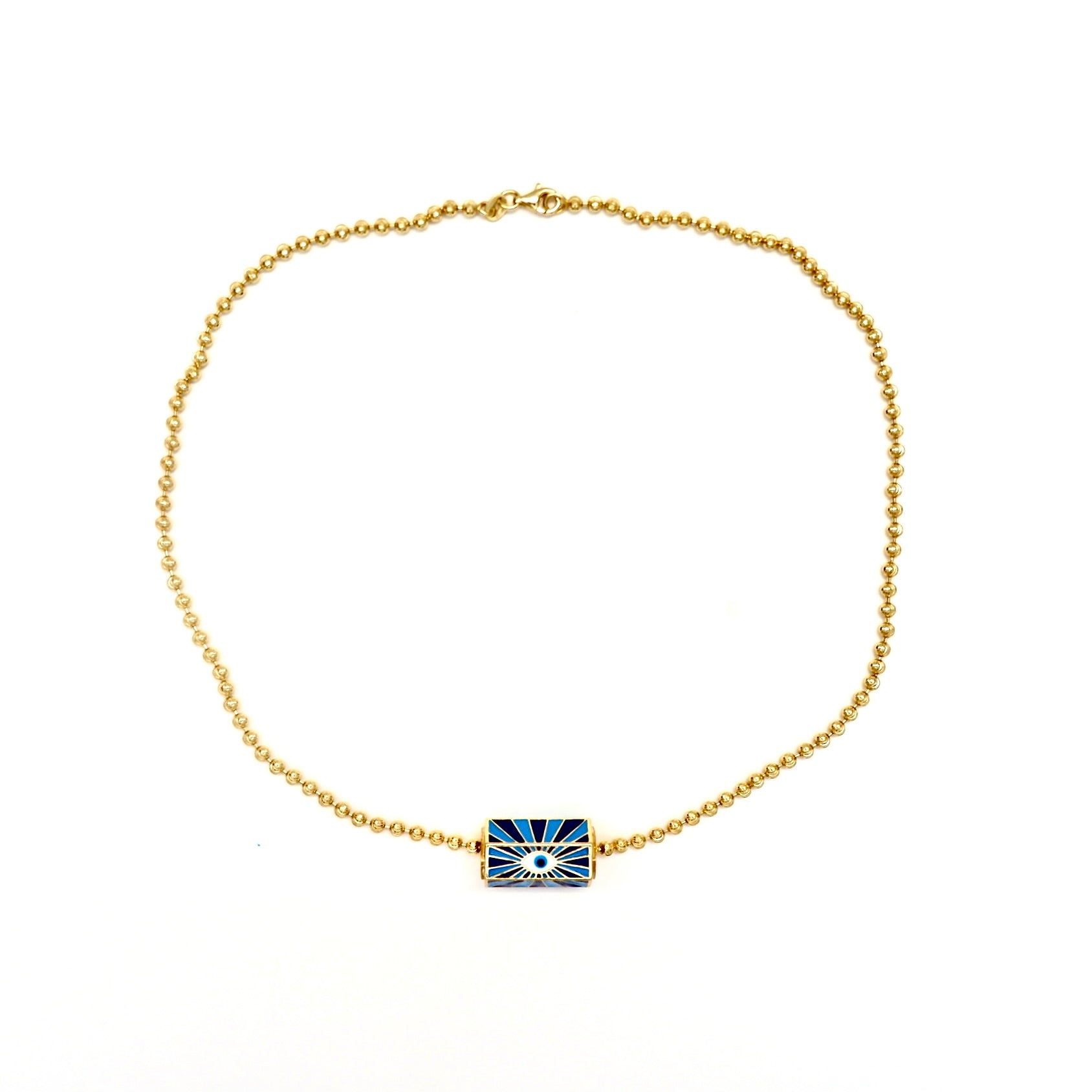 my floating protective eye necklace