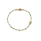 dainty floating evil eye bracelet