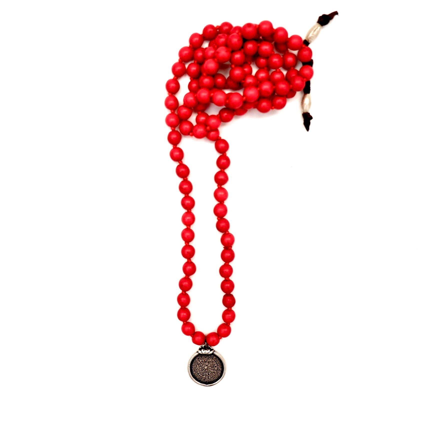 vintage tibetan wheel mens necklace