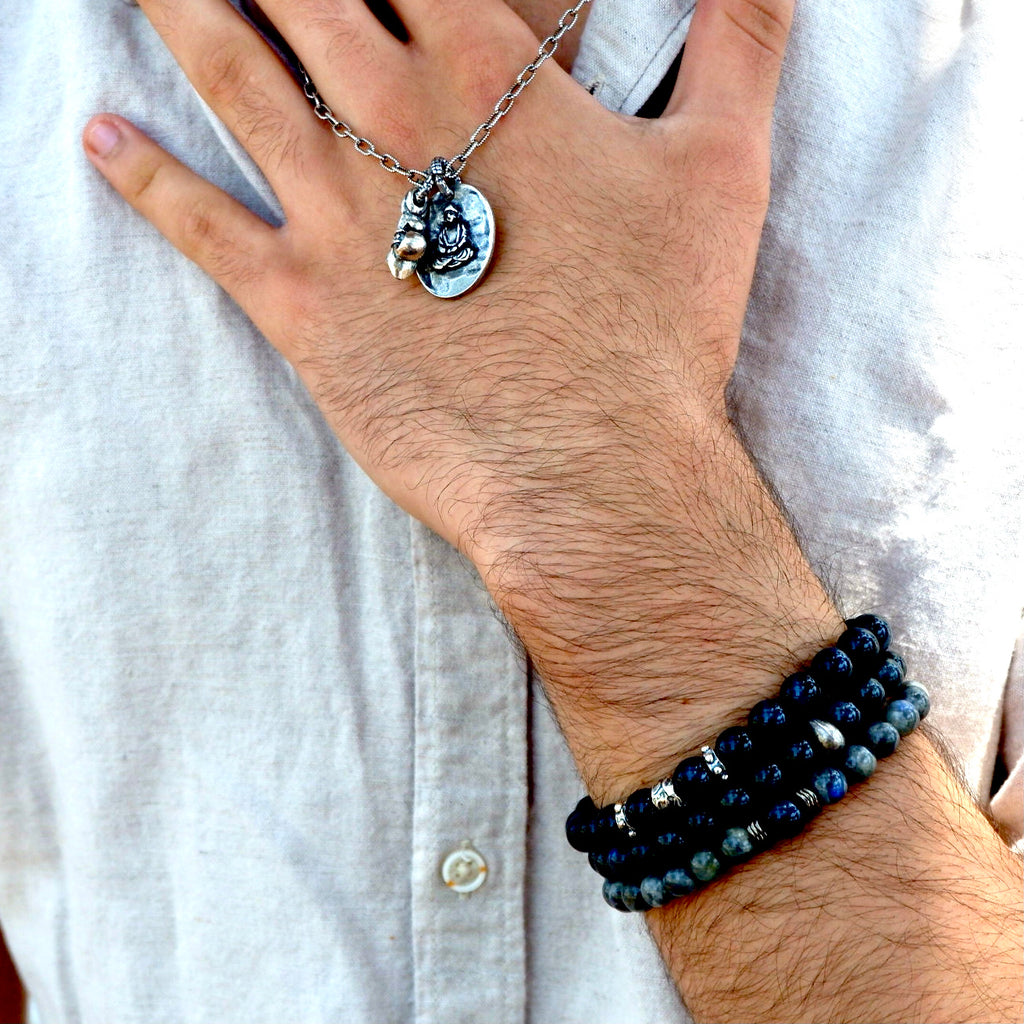 vintage silver mens necklace