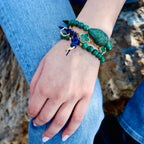 malachite green onyx crystal bracelet