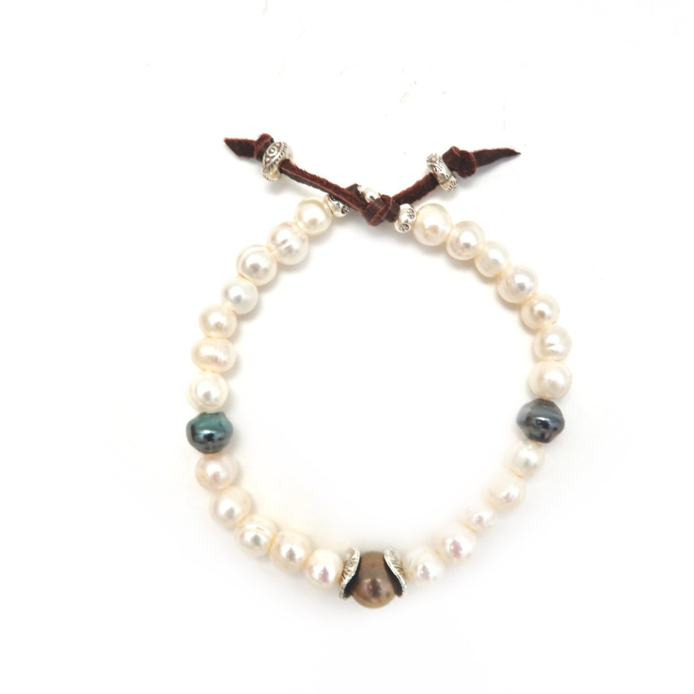 pearls mens bracelet