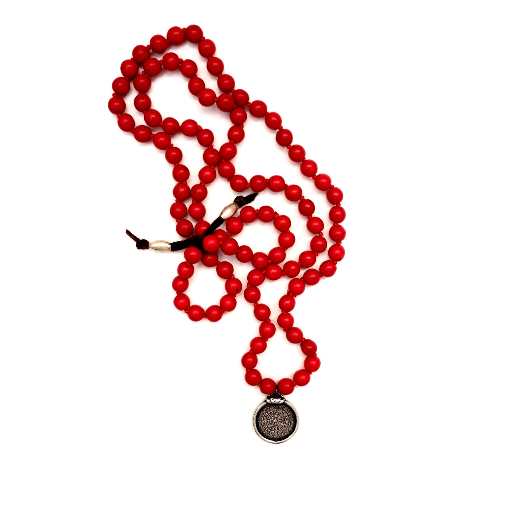 vintage tibetan wheel mens necklace