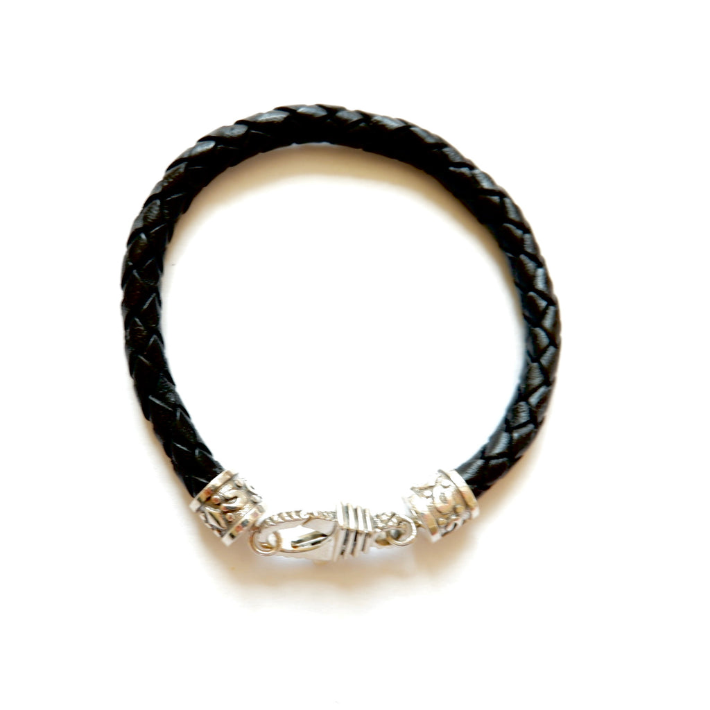 woven black mens bracelet