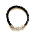 woven black mens bracelet