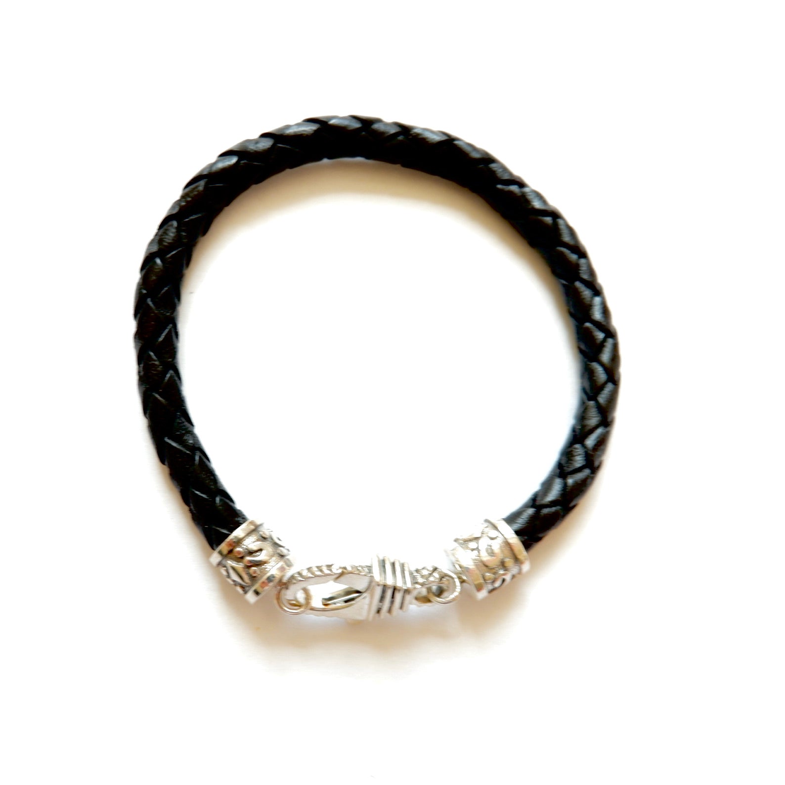 woven black mens bracelet