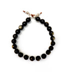 golden obsidian city mens bracelet