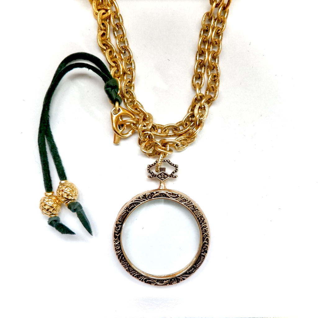 my giant vintage magnifying necklace