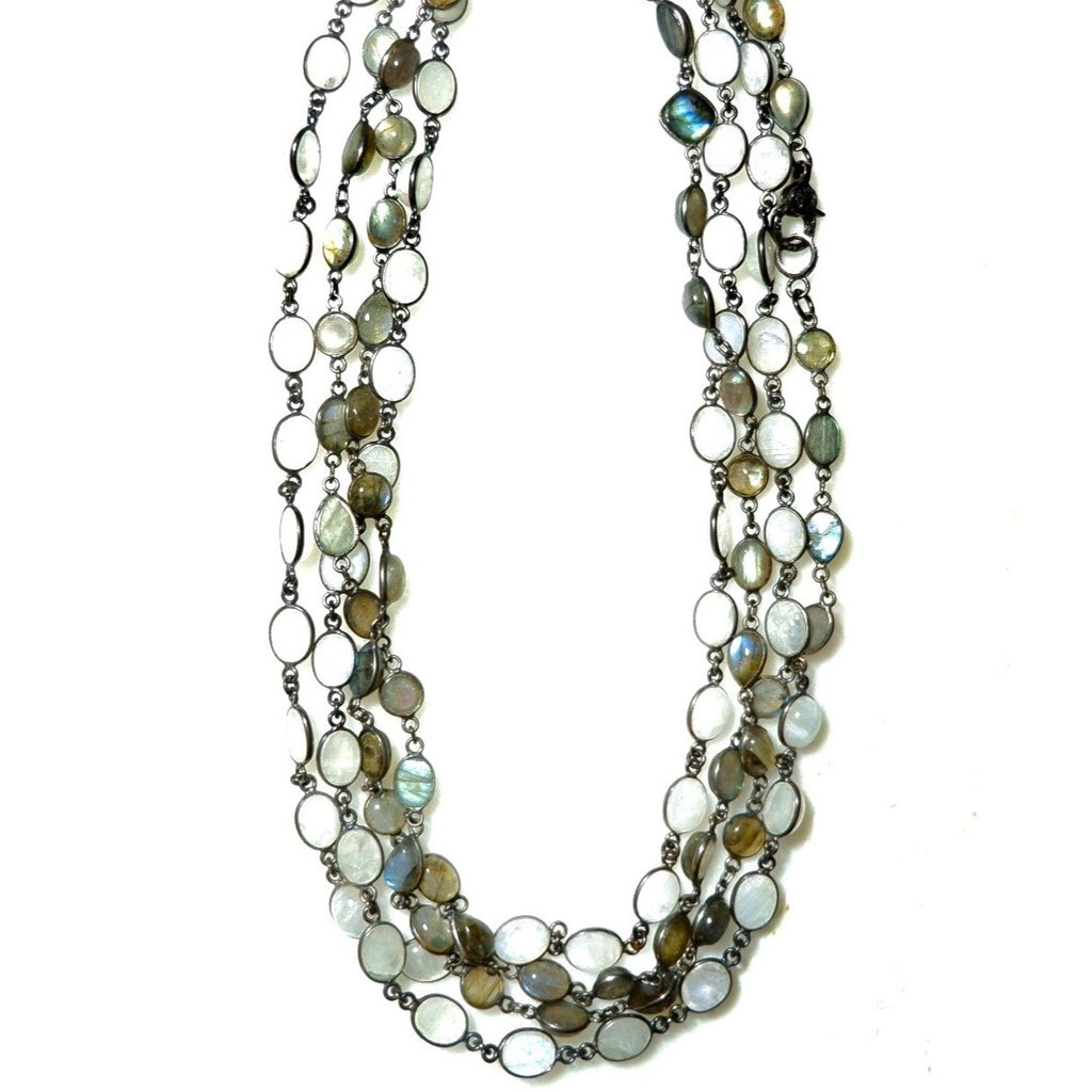 moonstone and labradorite necklace