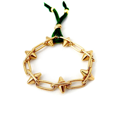 emerald crush spikes bracelet