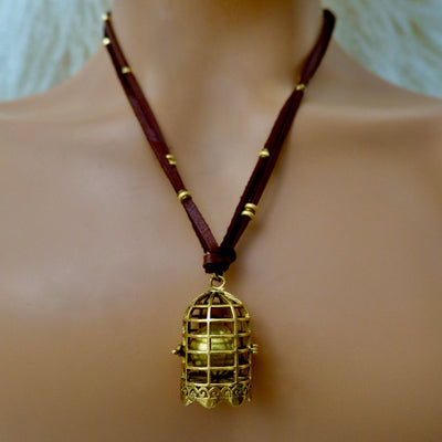 my vintage birdcage necklace