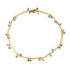 tiny dangling eye charm necklace