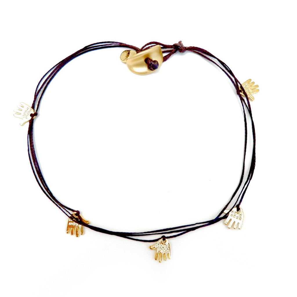 five hands bracelet choker