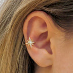 star cuff earrings