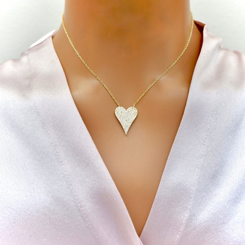 my sparkle heart necklace
