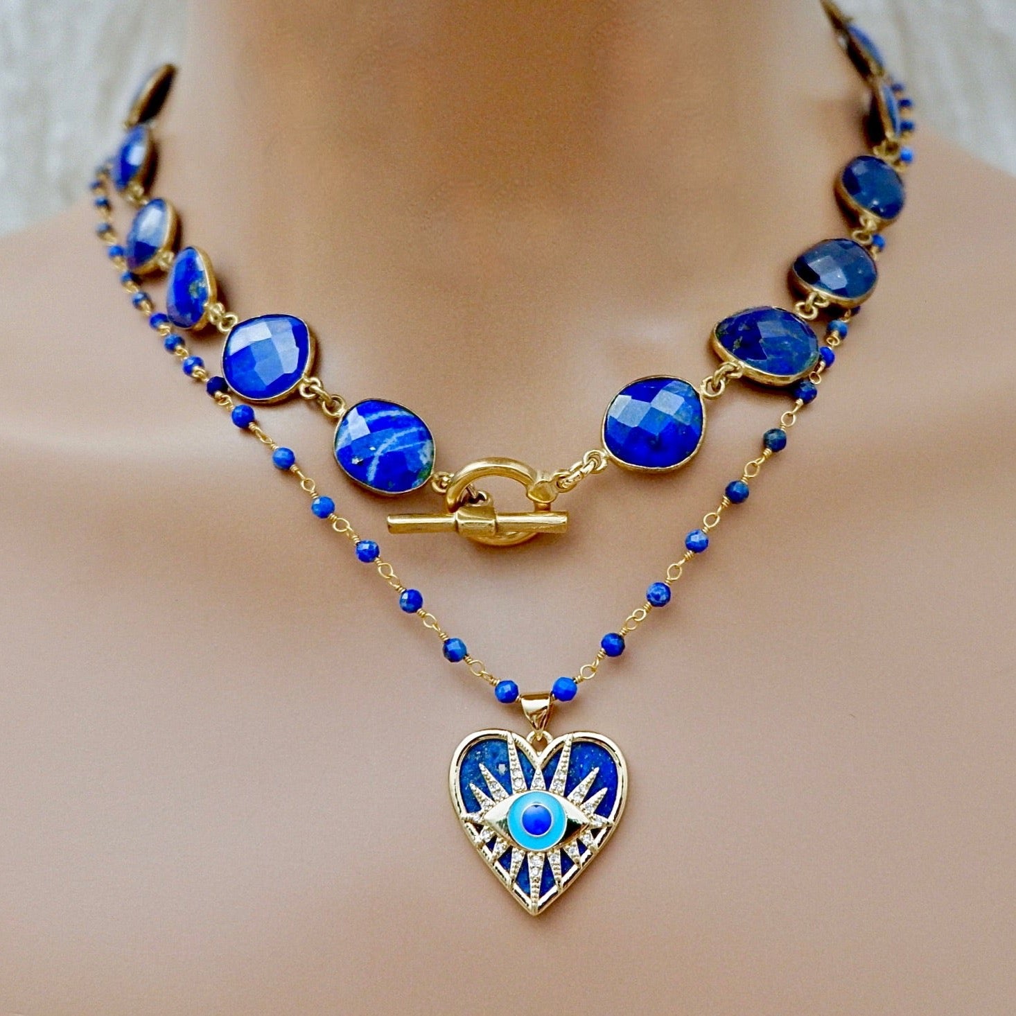my lapis heart necklace