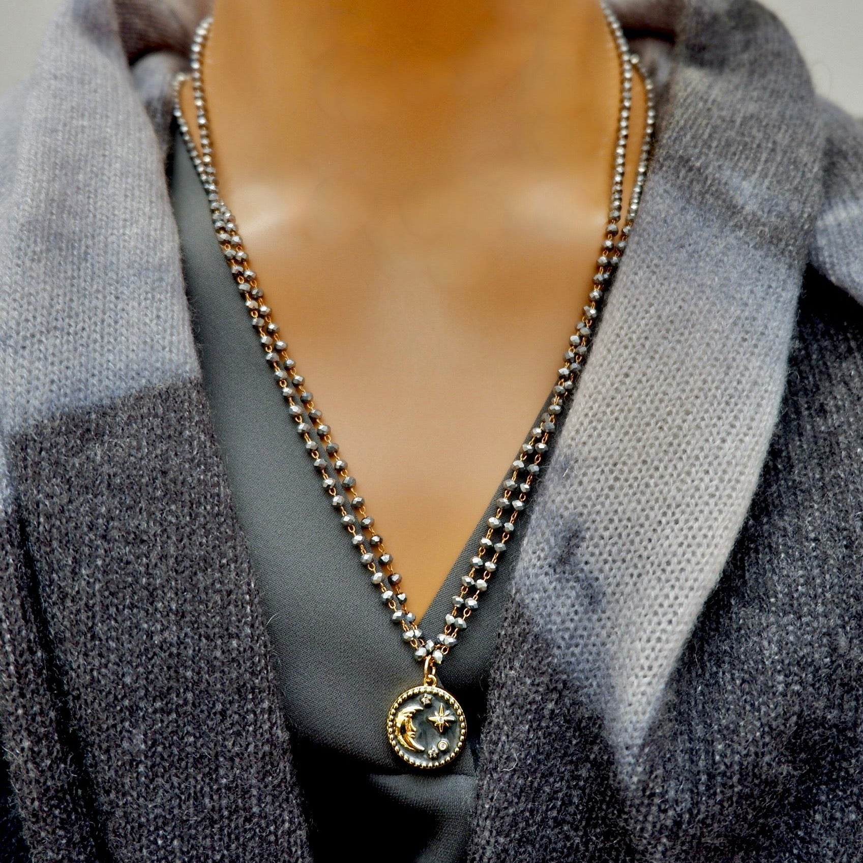 star moon shimmer necklace