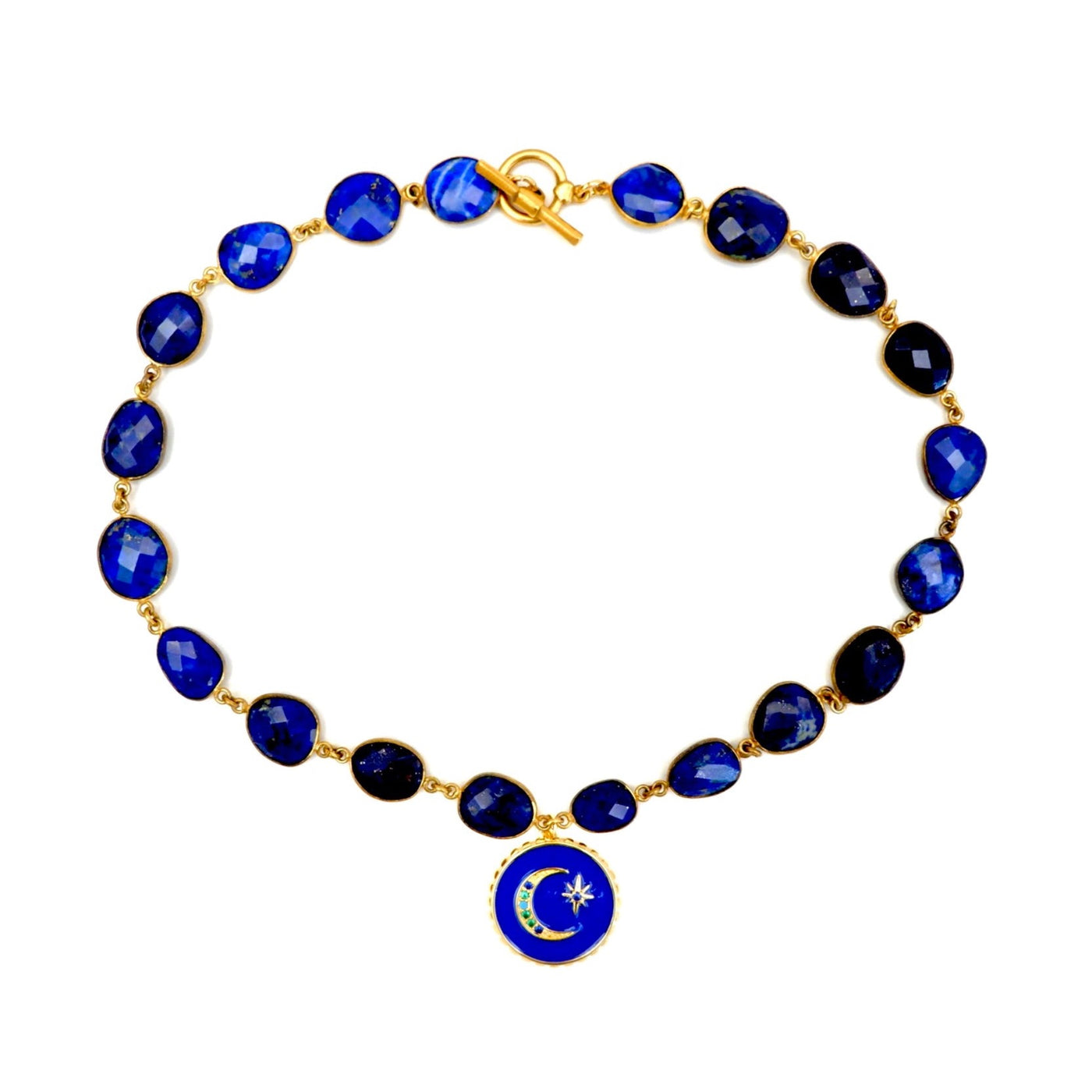 lapis moon and star necklace