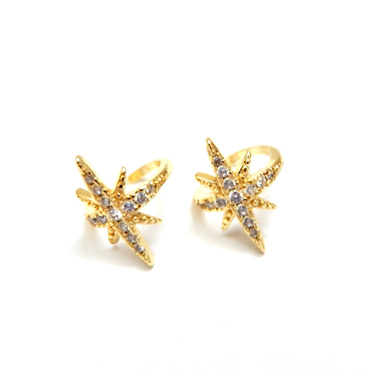 star cuff earrings