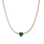 my emerald heart tennis choker