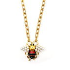 bumble bee and links chain necklace