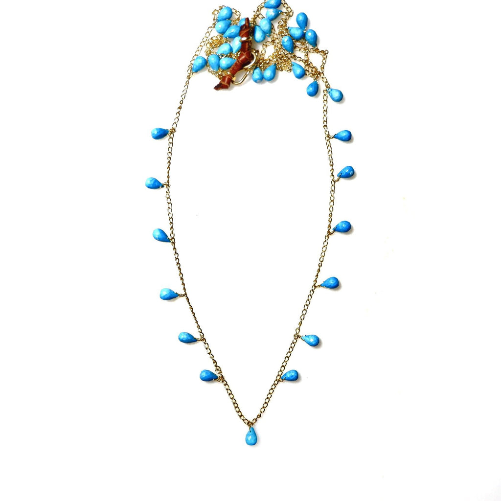turquoise drops necklace