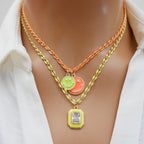 my yellow baguette necklace
