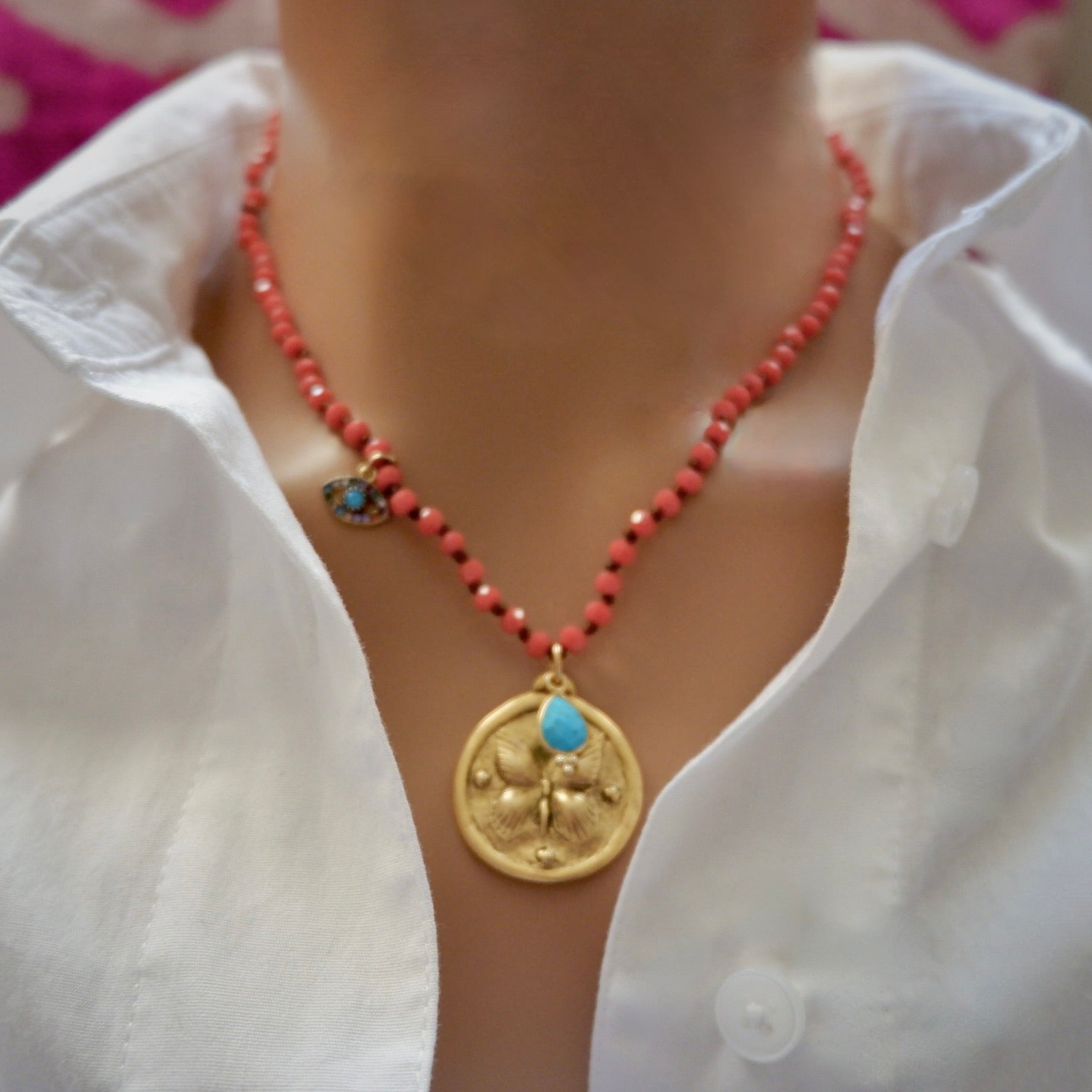 my vintage butterfly necklace