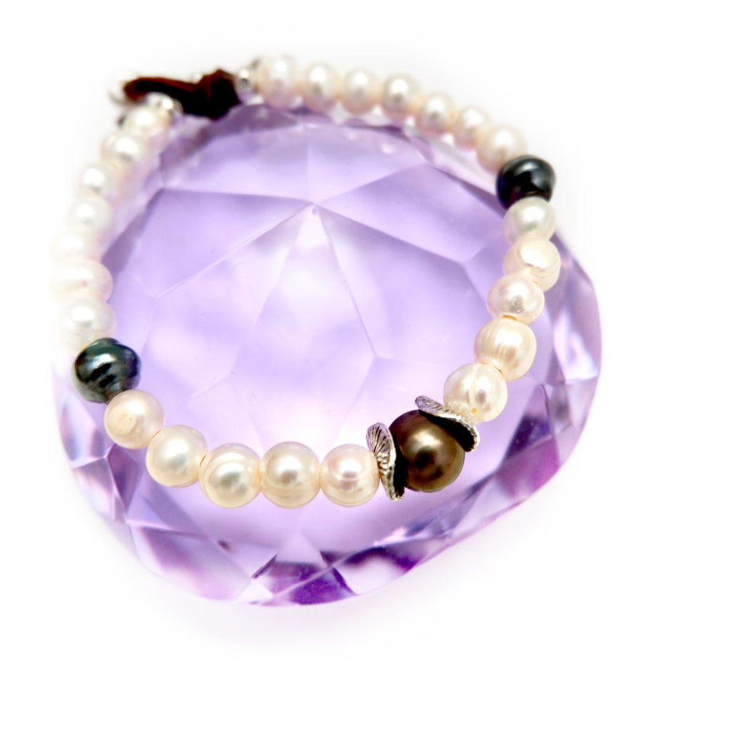 pearls mens bracelet