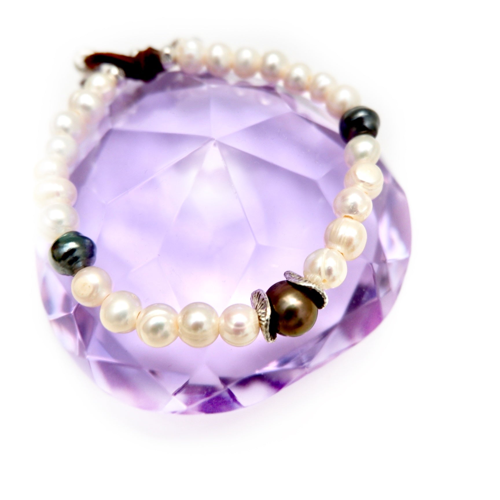 pearls mens bracelet