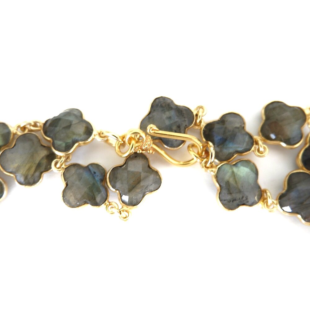 my labradorite clover necklace